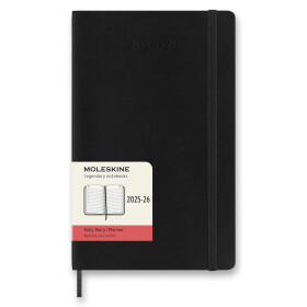 18měsíční diář Moleskine 2025-26 - měkké desky - L, denní, černý