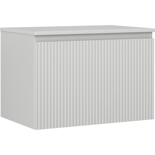 MEXEN/S - Rivel koupelnová skříňka pod umyvadlo 70 cm s deskou, 1 šuplík, reliéf , šedá mat 91A20-07047-1-BFC62
