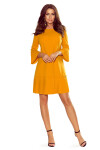 Pohodlné plisované dámské šaty v hořčicové barvě model 7771171 M - numoco
