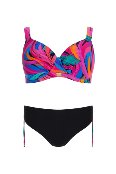 Dvoudílné plavky S937 V1MI9 Marmaris9 růžovo-černé - Self 50D