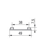 ProALU Dolní vodící kolejnice Elegant :: kolejnice 2m (22PA182189-2)