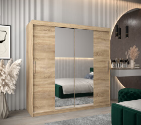 Šatní skříň Abi T1 Barva korpusu: Dub Sonoma, Rozměry: 200 cm, Dveře: Dub sonoma