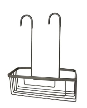 Gedy - SMART polička do sprchy závěsná, na baterii, 300x375x120 gun metal 248981