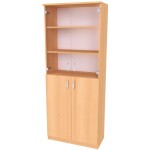 Nábytek Mikulík Skříň program sektor č.9 prosklená - hl. 34,5 cm Rozměry: (š x h x v): 80 x 34,5 x 175 cm