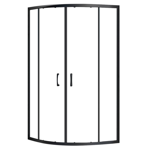 REA - Sprchová zástěna LOOK černá 80x80 REA-K7902