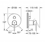 GROHE - Plus Baterie pod omítku pro 3 spotřebiče, supersteel 24093DC3