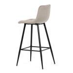 Barová židle, hnědá, látka,AUB-X7015 CAP2