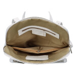 Prostorný dámský kožený batoh Jean, bílý