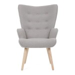 Křeslo ušák, šedá, látka bouclé, AK-309 GREY2