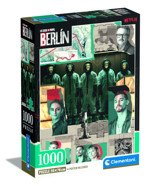 Puzzle La Casa de Papel: Berlin - Jdeme do akce 1000 dílků - Clementoni