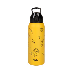 Žlutá termoláhev 680 ml - Listy - Albi