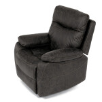 Polohovací křeslo, elektrické zabudované ovládání, hnědá, látka vintage, TV-4094 COF3