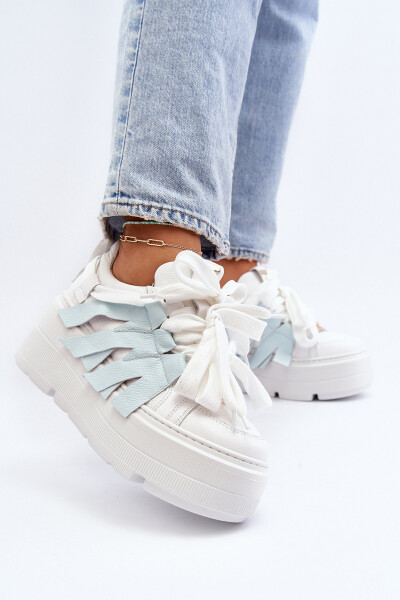 Tenisky S Masivní Platformou Modré Zazoo 2F-7033 37