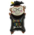 Promoce balónek opice 46 cm x 85 cm Promoce balónek opice 46 cm x 85 cm