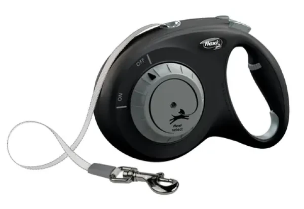 Flexi Select M pásek 7m černo-šedé / Vodítko (FX-33555)