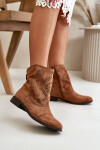 Dámské Nízké Botky S Výřezem Na Zip Hnědé Irinette 37