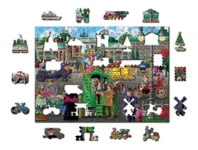 WOODEN CITY Dřevěné puzzle Pařížské náměstí v Berlíně 2v1
