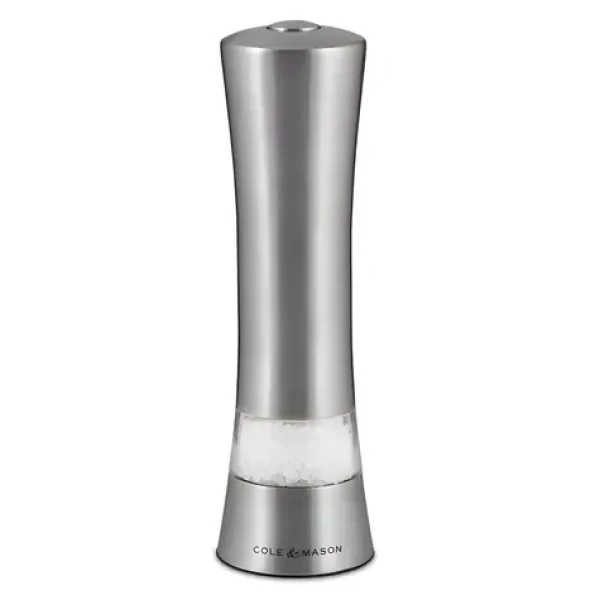 ColeMason Witney Classic / Elektrický mlýnek na sůl a pepř / 20,6 cm / nerez / akryl (H312011)