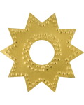 House Doctor Ochranný kroužek na svíčku Antique Brass – set 4 ks, zlatá barva, kov