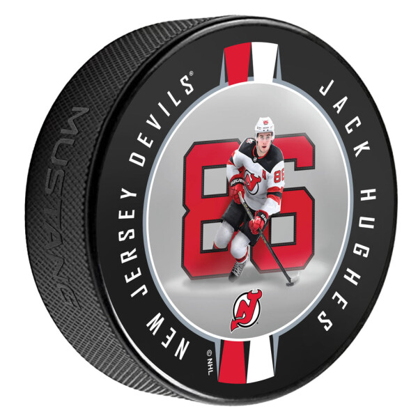 Mustang Puk New Jersey Devils NHL Breakout Ribbon - Jack Hughes