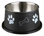 TRIXIE Miska nerez KOKR v plastovém obalu / Miska pro psy / Nerez / Gumové dno / 0,9 l / O 19 cm