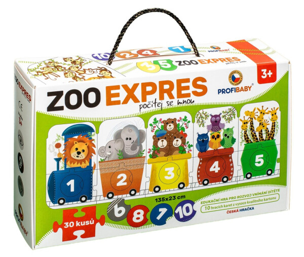 Puzzle ZOO vláček 30 dílků - Hájková