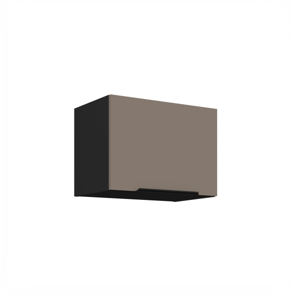 Horní skříňka nad digestoř Aria 50 GU-36 1F Barva korpusu: Černá, Barva dvířek: TA - Sandgrau AFM