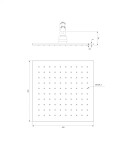 OMNIRES - SLIMLINE dešťová sprcha, 25 x 25 cm chrom /CR/ WG225CR