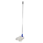 DENOX Úklidový mop PROFESSIONAL modrá / Bavlna / Kovová násada / 400 g / Délka 160 cm