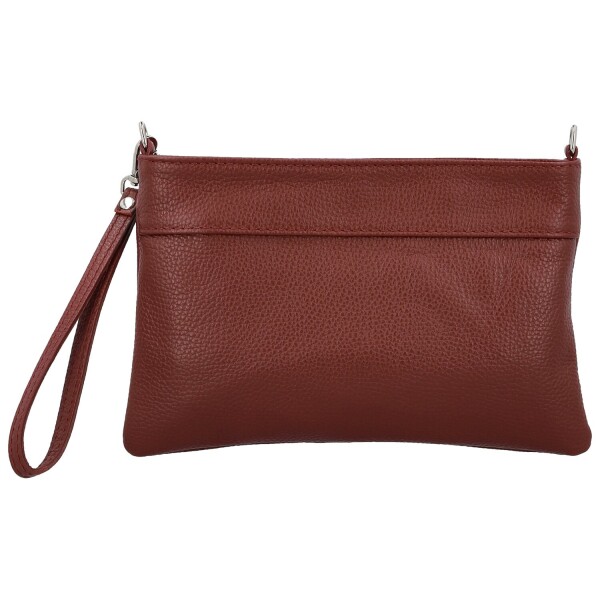 Módní dámská kožená mini crossbody kabelka Kaliopi, vínová