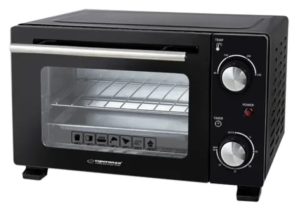 Esperanza EKO007N černá / Mini trouba / 800 W / 10 l / 250 °C / časovač (EKO007N)