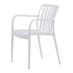 Židle jídelní, stohovatelná, bílý plast