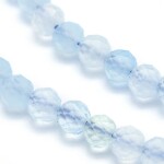 Přírodní akvamarín - broušený - ∅ 4 - 4,5 mm - třída AAA - 1 ks