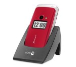 Doro Primo 413 / 2.4 / tlačítko rychlé pomoci / svítilna / stojánek / červený (DO00020)