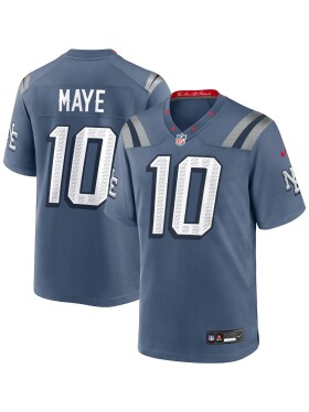 Nike Pánský dres New England Patriots NFL Drake Maye #10 Rivalries Game Storm Blue Velikost: XL