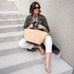 Nákupní taška přes rameno Reisenthel Shopper M Raffia black