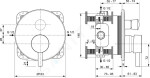 IDEAL STANDARD - Connect Air Umyvadlo nábytkové 640x460x165 mm, s přepadem, otvor pro baterii, černá E0289V3