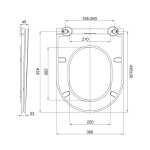 MEREO - WC závěsné kapotované, RIMLESS, 490x370x360, keramické, vč. sedátka CSS113S VSD82S