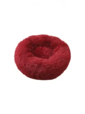 AnimALL Pelíšek plyš kulatý bordó 50 cm (111337)