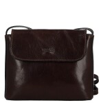 Trendy dámská kožená crossbody kabelka Georga, tmavě hnědá