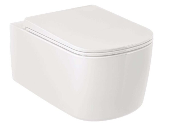 KLUDI - Resa S Závěsné WC, Rimless, Spiralflush, lesklá bílá 27WCW0143