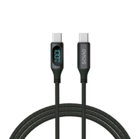 SAVIO CL-174 USB-C kabel 1m černá / displej (KBASAVUSB0026)