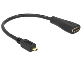 Delock kabel High Speed HDMI s Ethernetem - micro D samec - A samice / 23 cm (65391)
