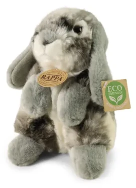 RAPPA Plyšový králík šedý 19 cm