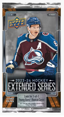 Hokejové karty NHL 2023-24 Upper Deck Extended Series Hobby Balíček