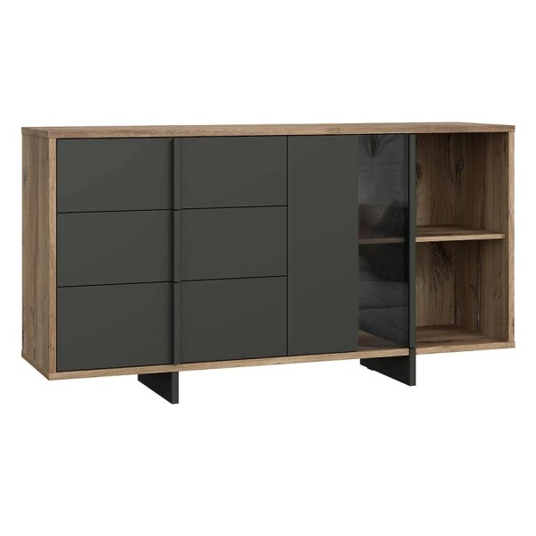 Komoda Gudrid dub flagstaff/černá