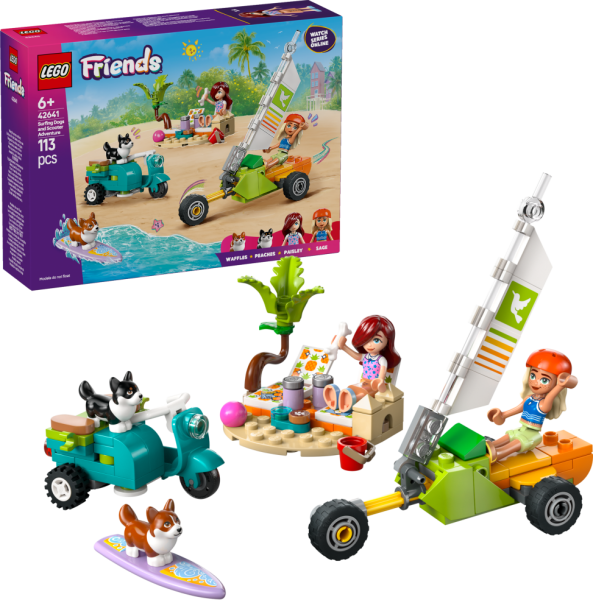 LEGO® Friends 42641 Dobrodružství se surfujícími psy a skútrem - LEGO® Friends