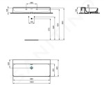 IDEAL STANDARD - Conca Ceram Umyvadlo 1000x450 mm, s přepadem, bez otvoru pro baterii, bílá T379901