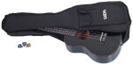 Cascha HH 2305 Premium Mahogany Ukulele Set Black