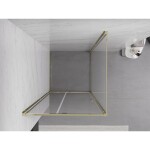 MEXEN/S - Exo sprchový kout dveře křídlové 95 x 95, transparent, zlato 819-095-095-50-00